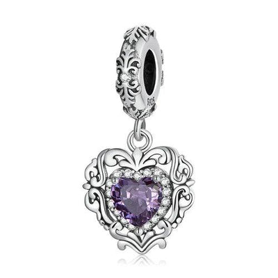 BAMOER 925 Sterling Silver Heart-shape Charm Beads Fit Original Charm - ZAAPLI