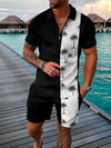 New Summer Beach Sweatsuit set Casual Zipper - ZAAPLI