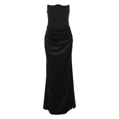 Elegant Off Shoulder Black Dress - ZAAPLI