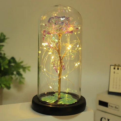 Hot LED Enchanted Galaxy Rose Eternal Beauty And The Beast Rose With - ZAAPLI