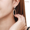 Oval Dangle Earrings - ZAAPLI