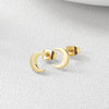 Moon Stud Post Earrings - ZAAPLI