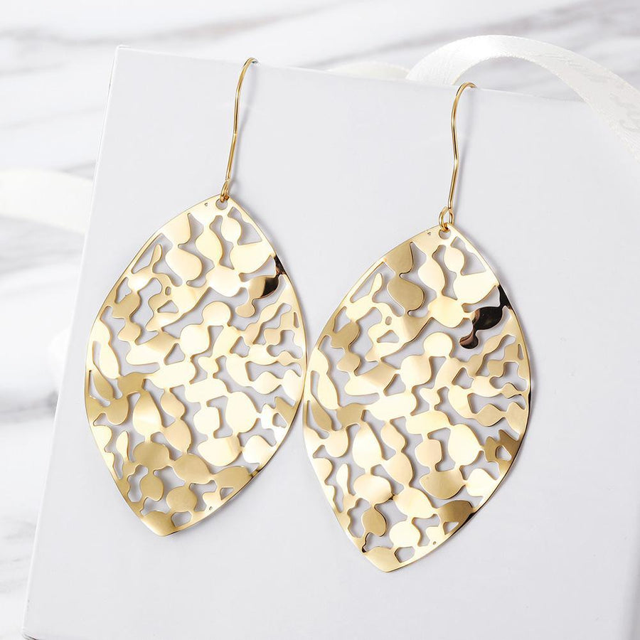 Leaf Dangle Drop Earrings - ZAAPLI