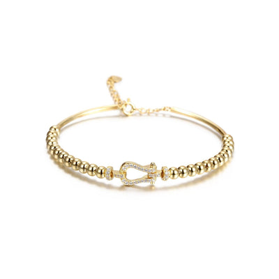 HORSESHOE CHARM CZ BRACELET - ZAAPLI