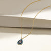 STERLING SILVER OVAL EVIL EYE NECKLACE - ZAAPLI