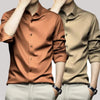 Men's Long Sleeve Shirt Luxurious Wrinkle - ZAAPLI