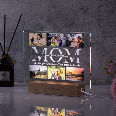 Personalized Custom Photo Text 3D Acrylic Lamp Customized Bedroom - ZAAPLI