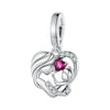 BAMOER 925 Sterling Silver Heart-shape Charm Beads Fit Original Charm - ZAAPLI