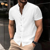 Summer New Short Sleeve Cotton Linen Shirts - ZAAPLI