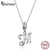 BAMOER 925 Sterling Silver Vintage Letter A to Z Pendant Necklace