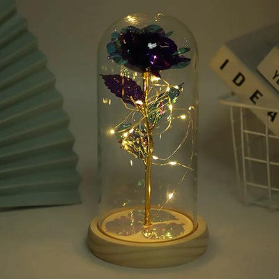 Hot LED Enchanted Galaxy Rose Eternal Beauty And The Beast Rose With - ZAAPLI