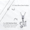 BAMOER 925 Sterling Silver Vintage Letter A to Z Pendant Necklace - ZAAPLI