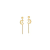 Star & Moon Long Drop Earrings - ZAAPLI