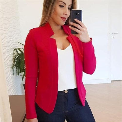 Women Long Sleeve Blazer - ZAAPLI