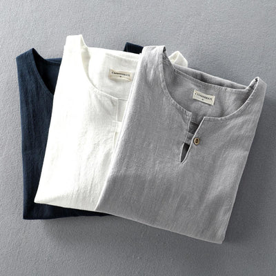 Men's Fashion Casual Linen T-shirt - ZAAPLI