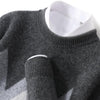 Men's Round Neck Thickened Pullover Wool Sweater - ZAAPLI