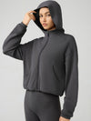 Millennia Zip Up Dropped Shouder Active Hooded