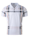 Business Plaid Slim Fit Polo Shirt - ZAAPLI