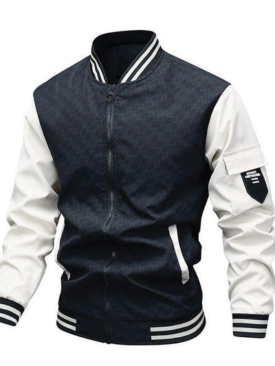 Jacket Men's Jacket Casual Stand Collar Trendy Brand Fashion Baseball Uniform Men's Youth Jacket Hollow Out - ZAAPLI