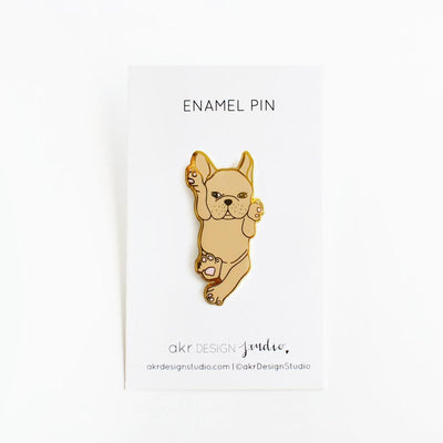 French Bulldog Enamel Pin - Fawn - ZAAPLI