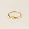 Minimalist Heart Gold Ring Silver Dainty Ring - ZAAPLI