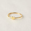 Minimalist Heart Gold Ring Silver Dainty Ring - ZAAPLI