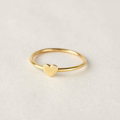 Minimalist Heart Gold Ring Silver Dainty Ring - ZAAPLI