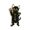 Black Cat Meow Enamel Pin - ZAAPLI