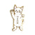 White Cat Enamel Pin