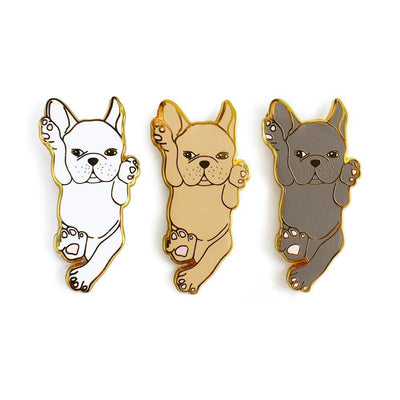 French Bulldog Enamel Pin - Fawn - ZAAPLI